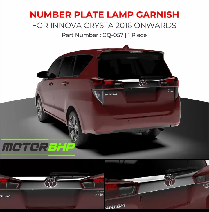 Buy Toyota Innova Crysta Rear Number Plate Lamp Garnish Car
